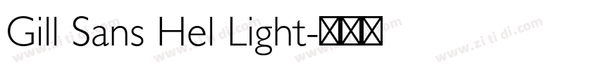 Gill Sans Hel Light字体转换